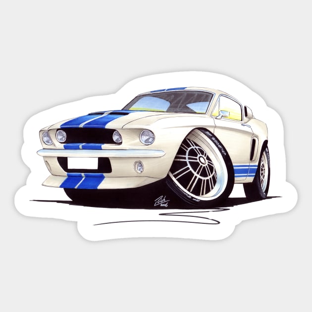 Shelby Mustang GT500 (60s) Sticker by y30man5